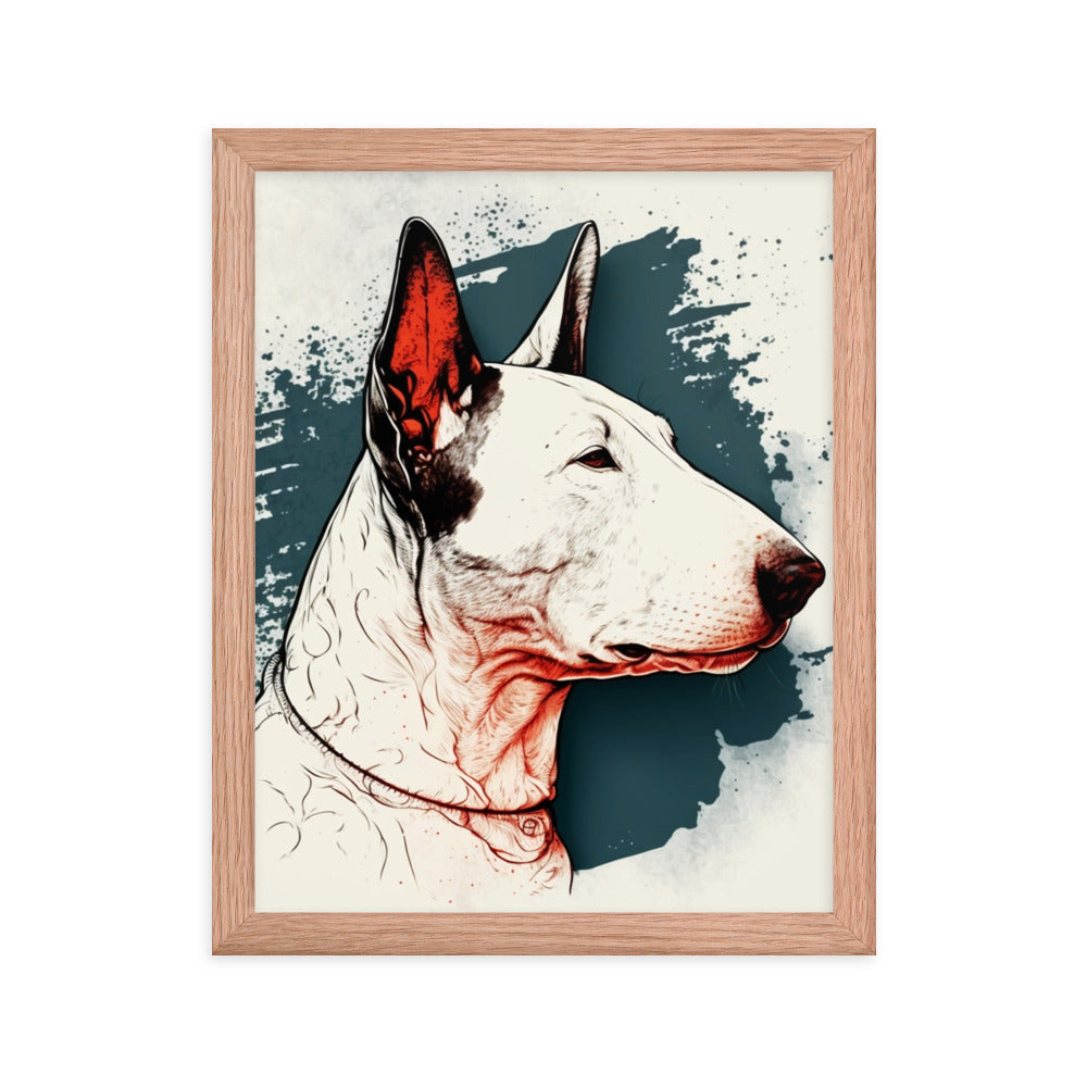 Bull Terrier Blur - Framed poster