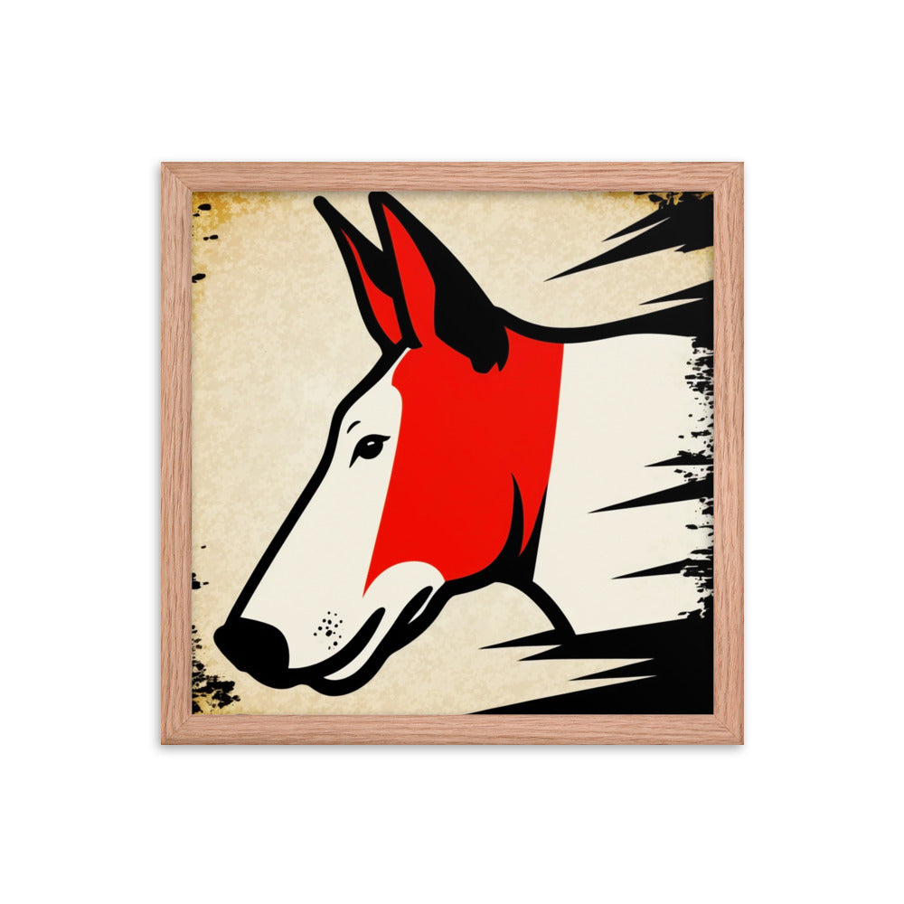 Bull Terrier Minimalist 1 - Framed poster