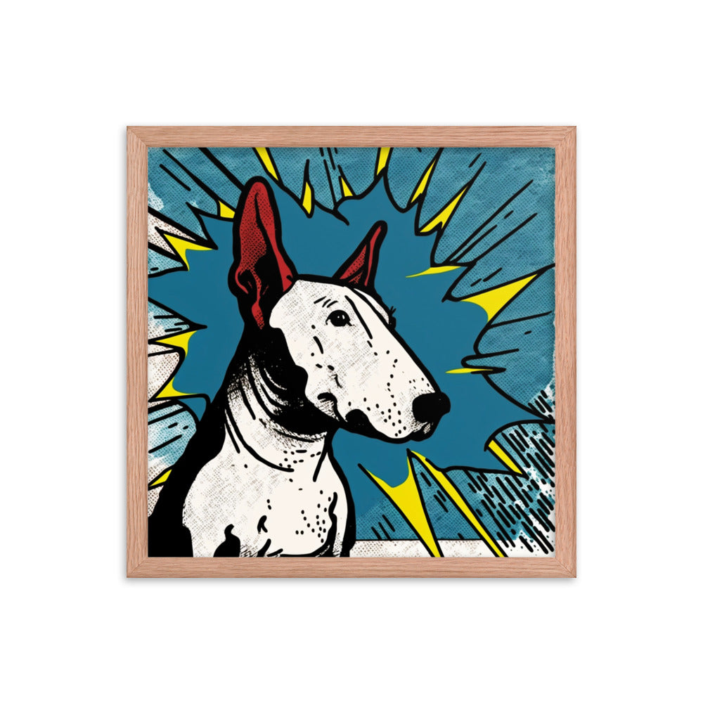 Bull Terrier splash 3 - Framed poster