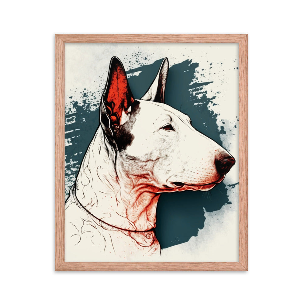 Bull Terrier Blur - Framed poster