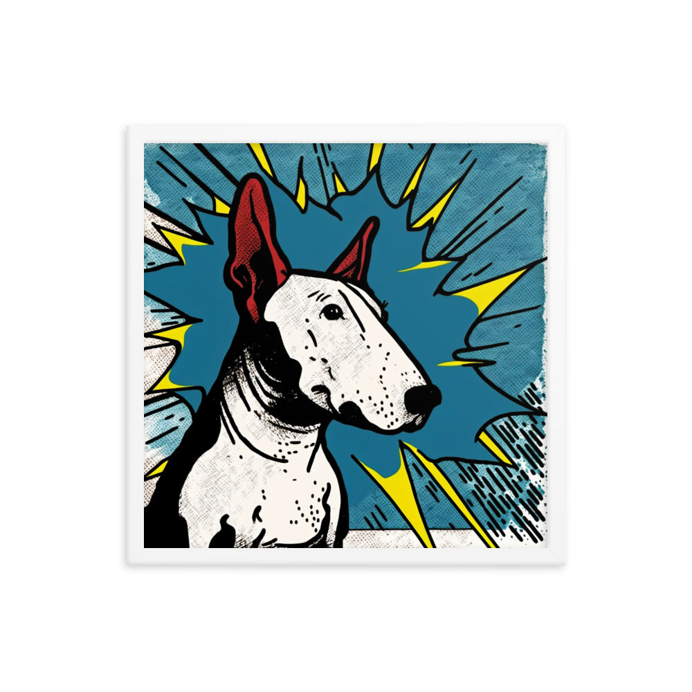 Bull Terrier splash 3 - Framed poster