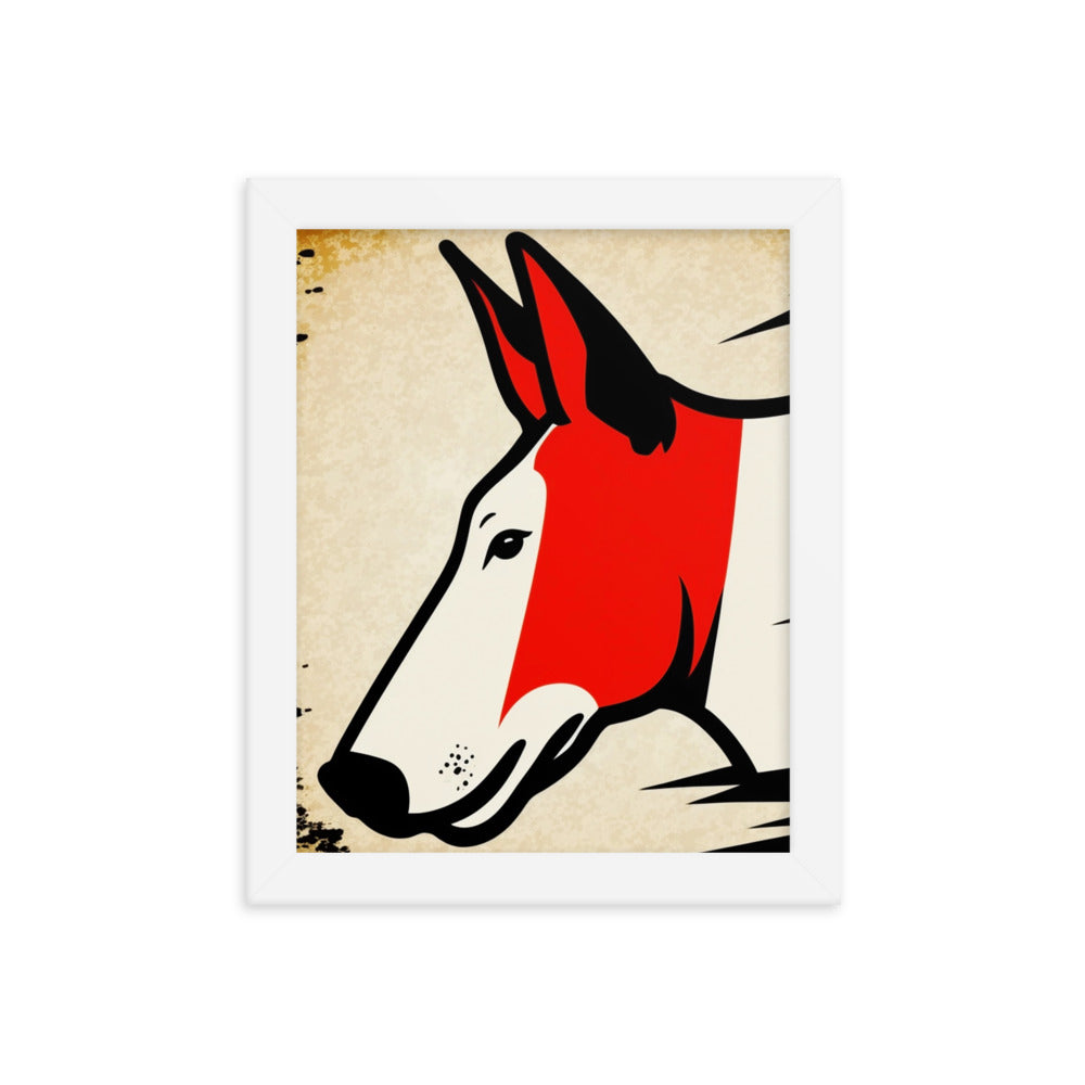 Bull Terrier Minimalist 1 - Framed poster